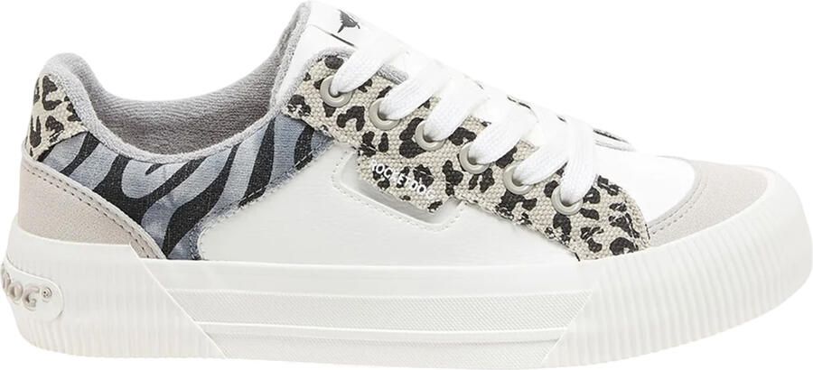 Rocket Dog Dames Cheerful Dierenprint Kleurblok Sneakers (Grijs Wit)