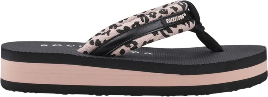 Rocket Dog Dames Monica Leon Leopard Slippers (Lichtroze)