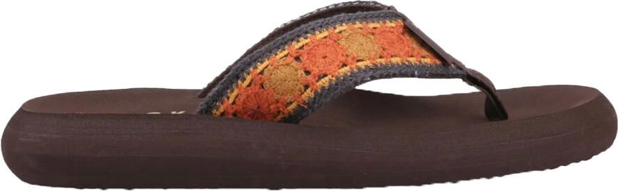 Rocket Dog Dames Spotlight Marlow Geborduurde Sandalen (Bruin Multi-kleur)
