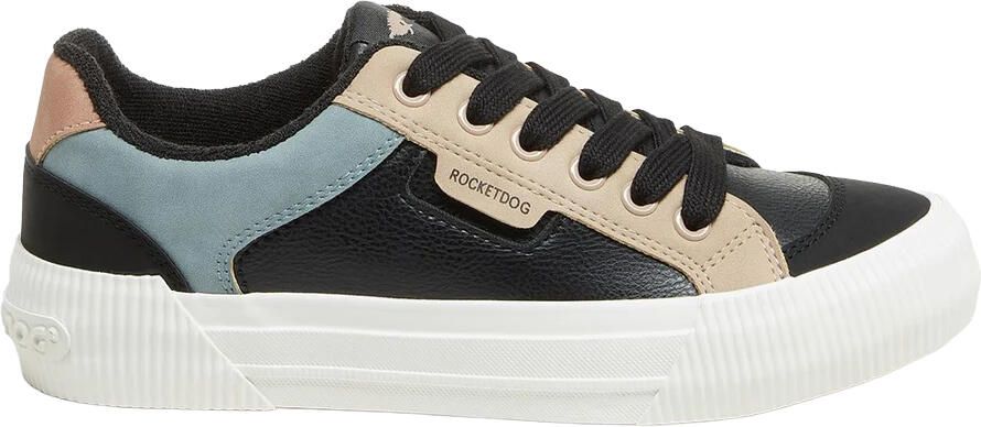 Rocket Dog Dames Cheery Sporty Colour Block Trainers (Zwart)