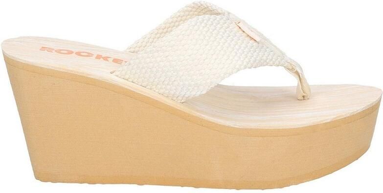 Rocket Dog Dames duikers Webbing Slip On Wedge Sandalen (Crème)
