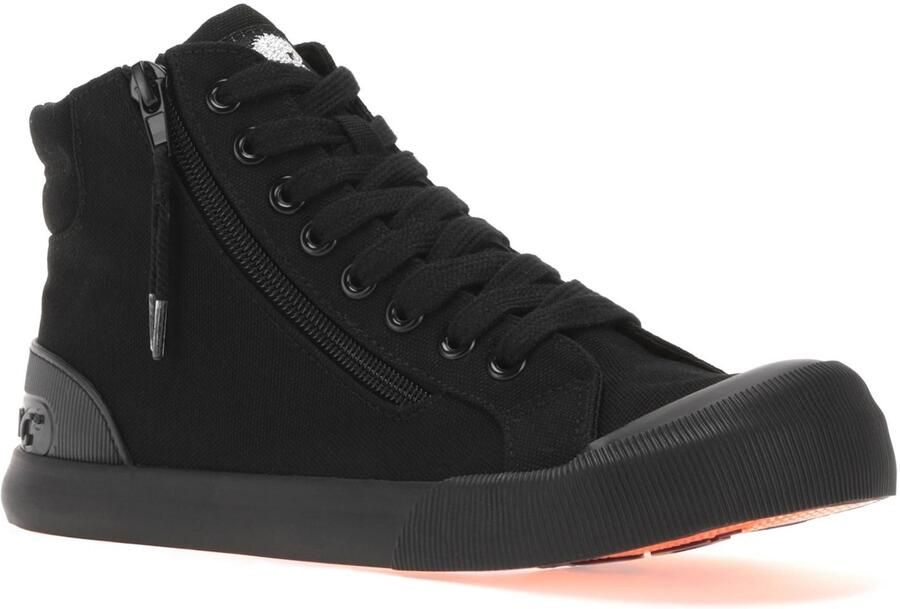 Rocket Dog Dames Jazzin Hi 12A Katoenen Canvas Schoenen (Zwart)
