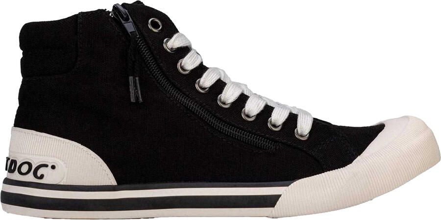 Rocket Dog Dames Jazzin Hi Canvas High Top Trainers (Zwart)