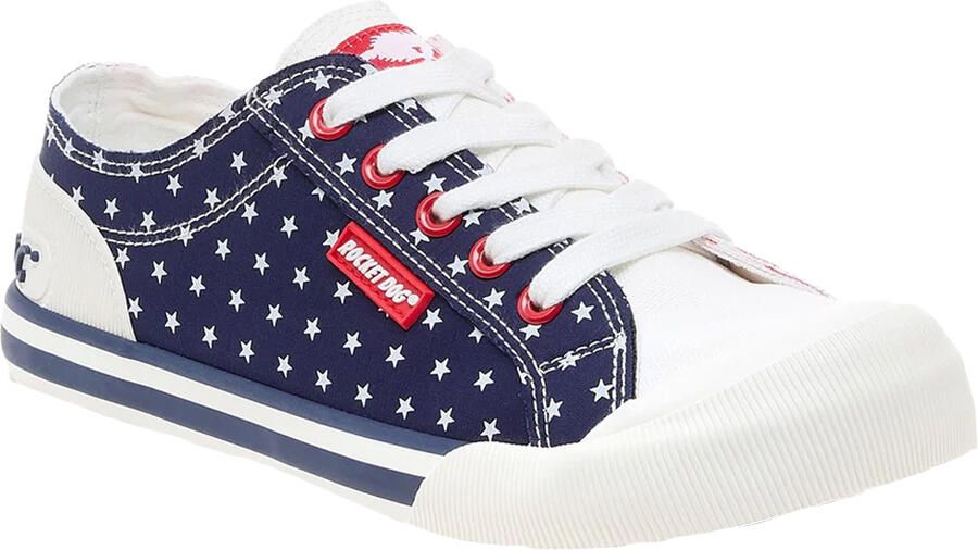 Rocket Dog Dames Jazzin Spangle Trainers (Rood Wit Marine)