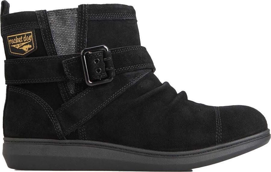 Rocket Dog Dames Mint Suede Enkellaarsjes (Zwart)