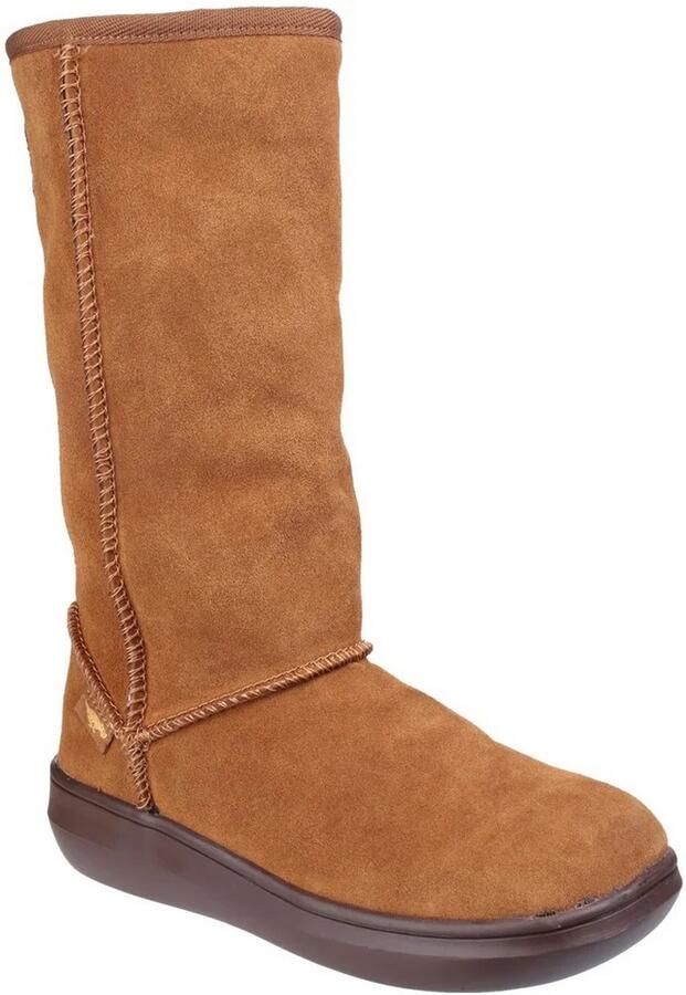 Rocket Dog Dames Sugardaddy Suede Pull-On Laarzen (Kastanje)