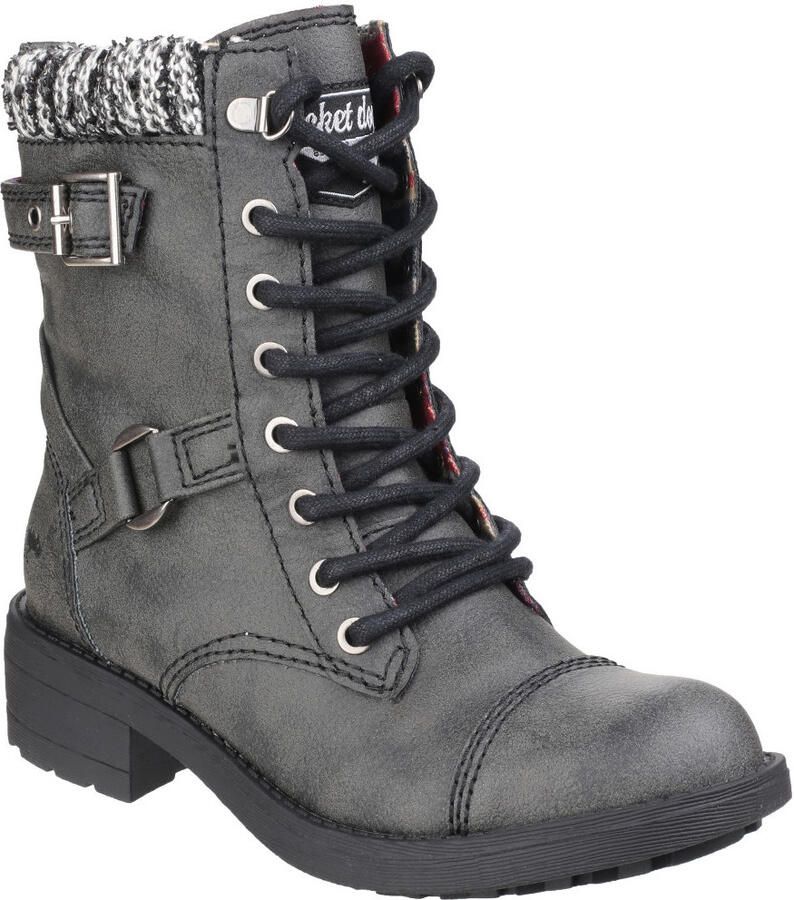 Rocket Dog Dames Thunder Biker Laarzen (Zwart)