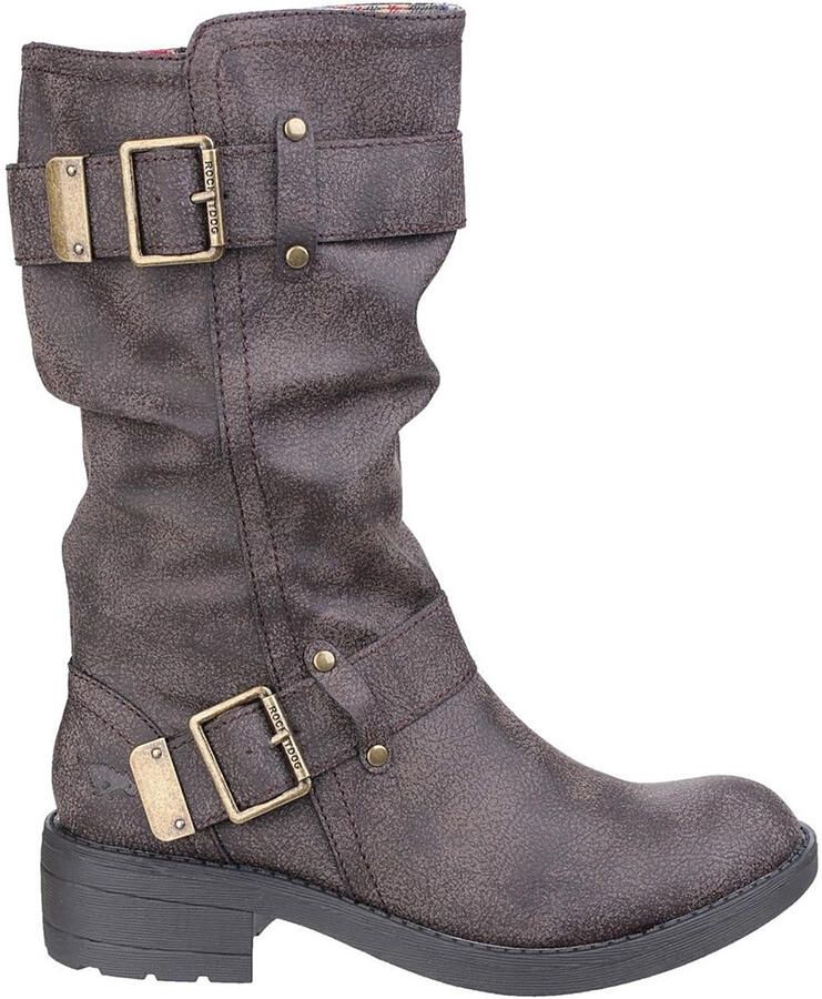 Rocket Dog Dames Trumble Faux Leather Biker Laarzen (Bruin)