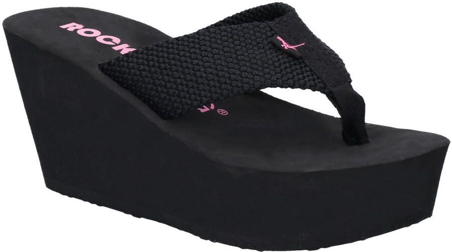 Rocket Dog Diver instapsandalen met webbing en sleehak voor dames