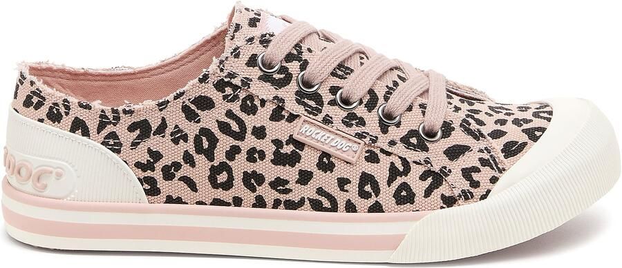 Rocket Dog Jazzin Leon Leopard Dames Casual Sneakers Lichtroze