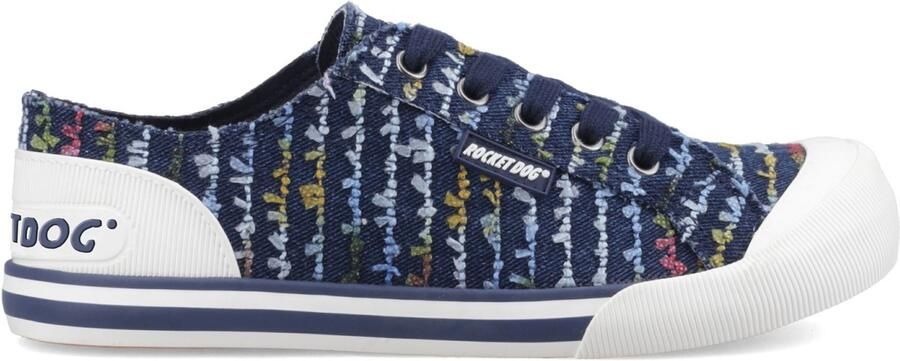 Rocket Dog Jazzin Radio Katoenen Dames Blauwe Sneakers