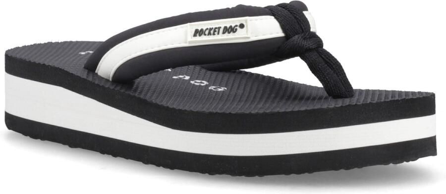 Rocket Dog Monica Nylon PU Textiel Dames Zwart Off White Slippers