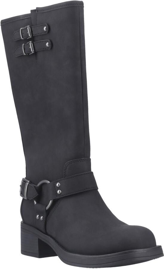 Rocket Dog Nash Faux Leather Vrouwelijke Zwarte Hak Enkellaarzen