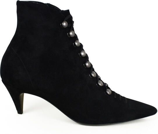 Saint Laurent Ally Enkellaarzen Zwart