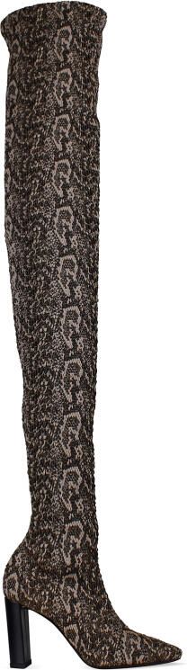 Saint Laurent Moon dijhoge laarzen Nude