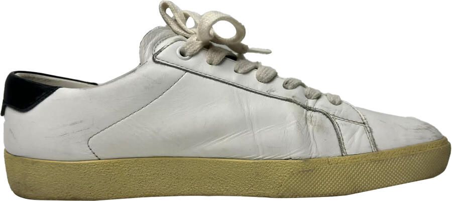 Saint Laurent Pre-owned Saint Laurent Court Classic SL 06 Sneakers in Wit Kalfsleer