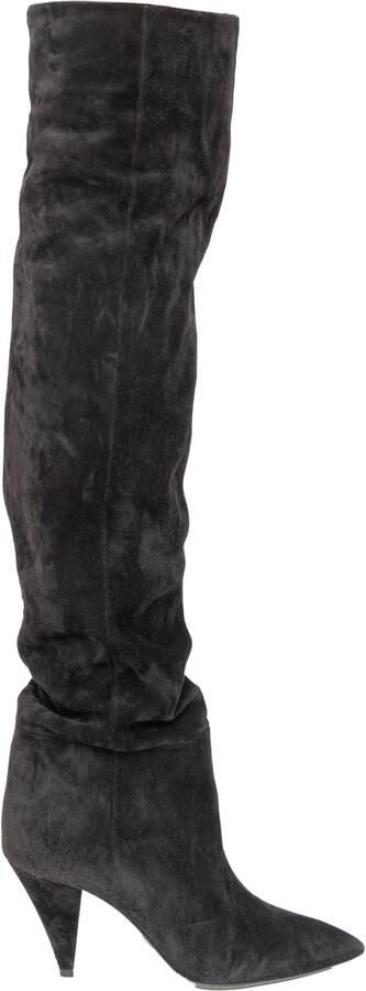 Saint Laurent Pre-owned Saint Laurent Era 85 Over-the-Knee Suède Laarzen '10s