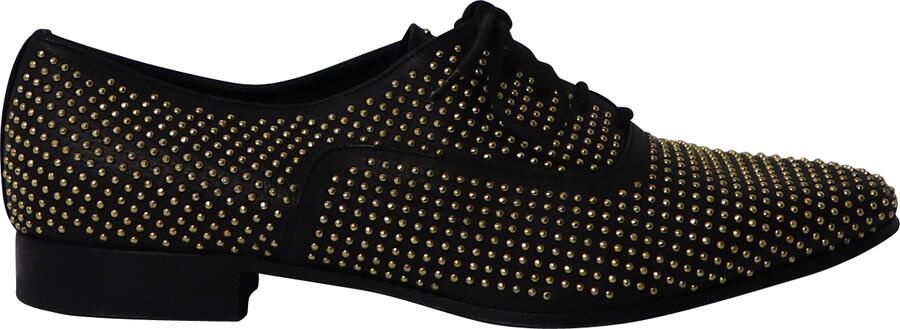 Saint Laurent Pre-owned Saint Laurent Geklede Oxfords met Studs in Zwart Leer