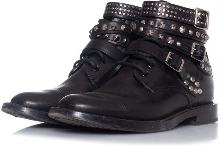 Saint Laurent Pre-owned Saint Laurent Militaire enkellaarsjes