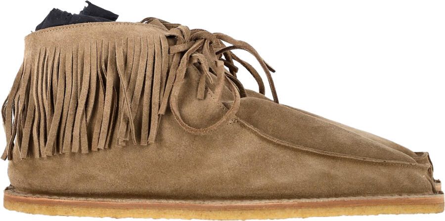 Saint Laurent Pre-owned Saint Laurent Nino Franje Enkelboots in Bruin Suède