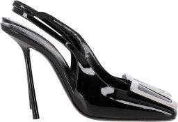 Saint Laurent Pre-owned Saint Laurent Pablo Slingback Pumps in Zwart Leer