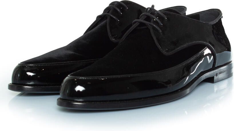 Saint Laurent Pre-owned Saint Laurent Patent en suède veterschoen