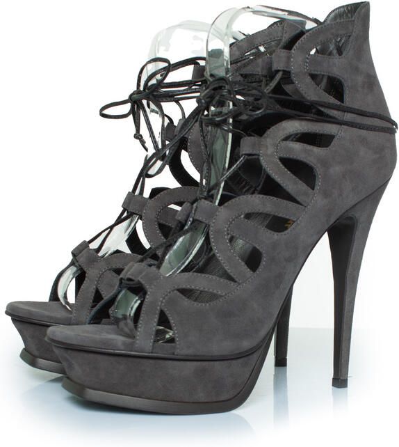 Saint Laurent Pre-owned Saint Laurent Suède veterschoenen tribute 16 pumps