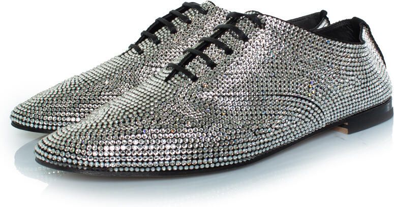 Saint Laurent Pre-owned Saint Laurent veterschoen met strass steentjes
