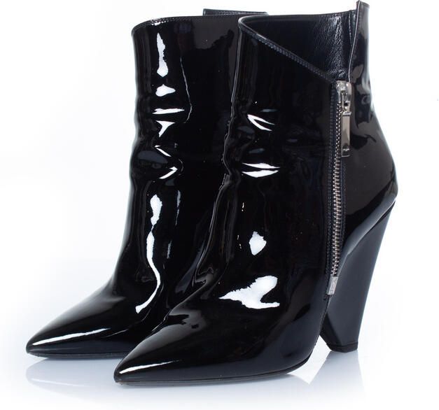 Saint Laurent Pre-owned Saint Laurent Zwarte lakleren niki laarzen