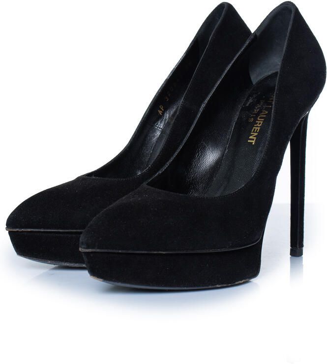 Saint Laurent Pre-owned Saint Laurent Zwarte suède janis pump