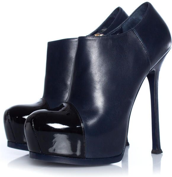 Saint Laurent Pre-owned Yves Saint Laurent Tribute enkellaarsjes in blauw