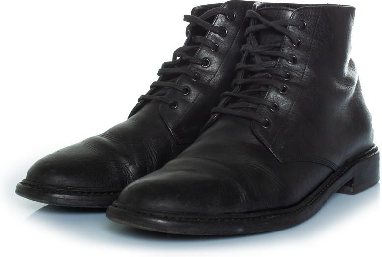 Saint Laurent Pre-owned Zwarte leren veterschoenen tot enkel