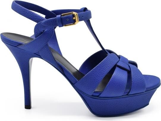 Saint Laurent Tribute sandalen Blauw