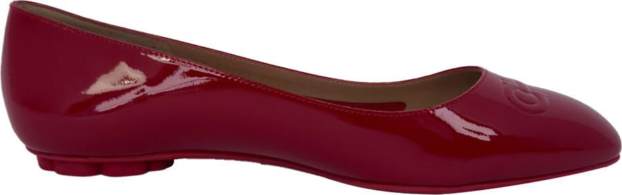 Salvatore Ferragamo Pre-owned Salvatore Ferragamo Horsebit ballerina's in bordeauxrood lakleer