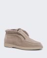 Santoni Dames leren veterboot fortune - Bruin
