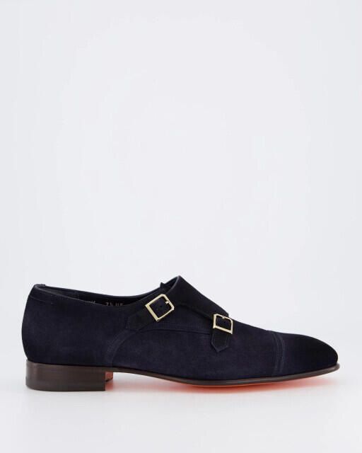 Santoni Heren double buckle loafer
