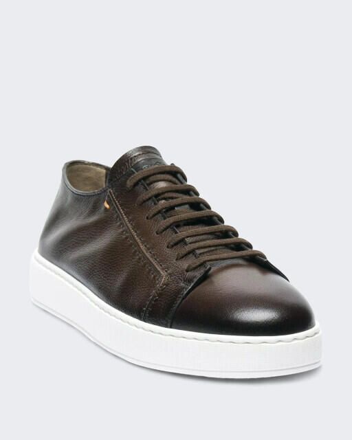 Santoni Heren sneaker in leer