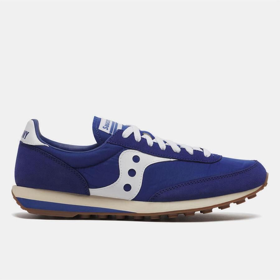 Saucony Unisex-sportschoenen van suède voor volwassenen (Blauw Wit)