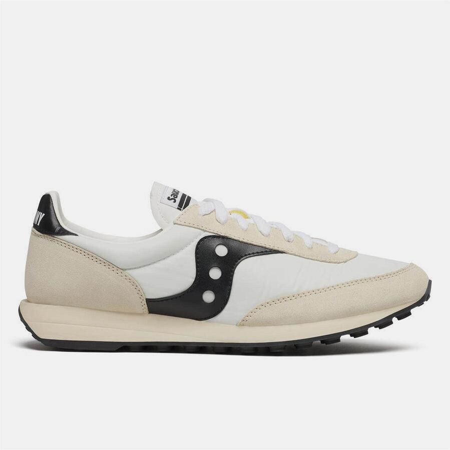 Saucony Unisex-sportschoenen van suède voor volwassenen (Wit Zwart)