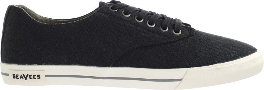 Seavees Hermosa Plimsoll Standaard Zwart Linnen Heren Plimsoll