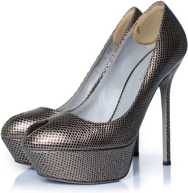 Sergio Rossi Pre-owned Sergio Rossi platform pumps met hagedissenprint