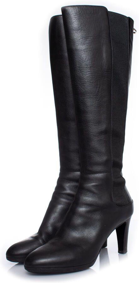 Sergio Rossi Pre-owned Sergio Rossi Zwarte leren stretchlaarzen