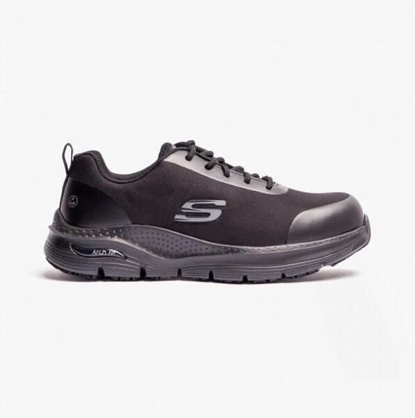 Skechers 200086EC ARCH FIT SR RINGSTAP Veiligheidschoenen voor Mannen Zwart