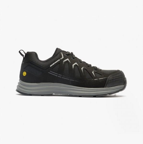 Skechers 200127EC BLK MALAD II Heren Veiligheidsschoenen Zwart