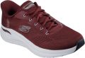 Skechers Arch Fit 2.0 Lestur Textiel Heren Bordeaux Sneakers - Rood