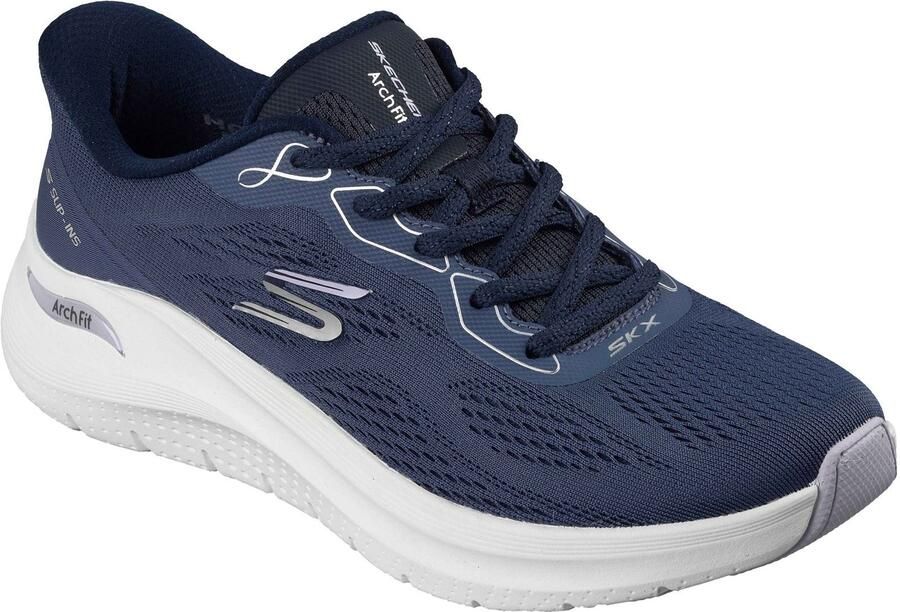 Skechers Arch Fit 2.0 Polyester Dames Navy Sneakers