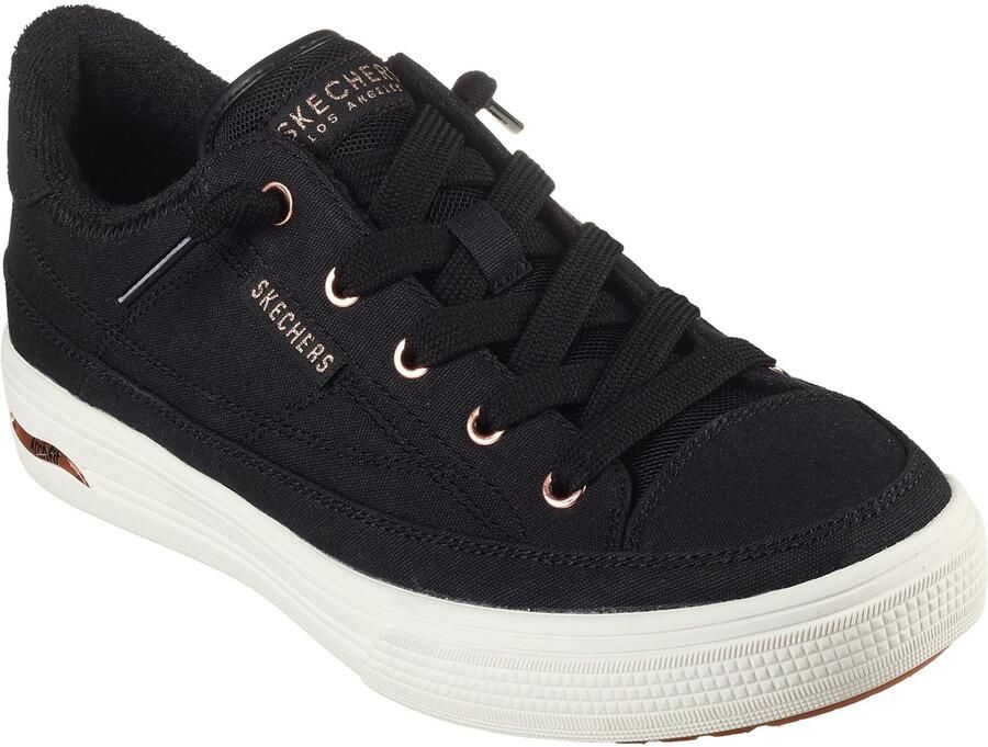 Skechers Arch Fit Arcade Meet Ya There Textiel Dames Zwarte Sneakers