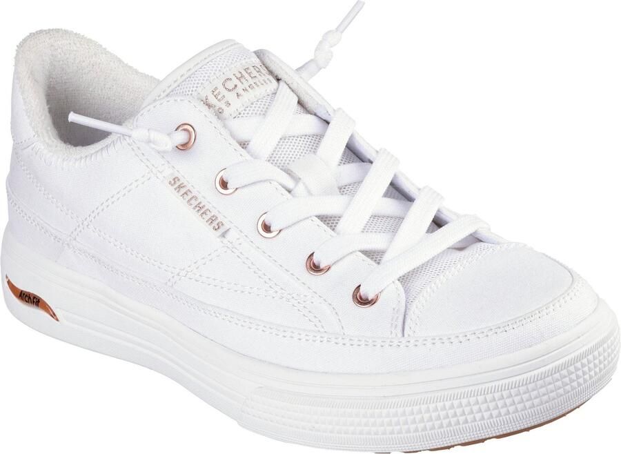 Skechers Arch Fit Arcade Tot Ziens Daar Textiele Dames Witte Sneakers