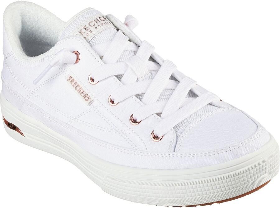 Skechers Arch Fit Arcade Tot Ziens Katoenen Dames Witte Sneakers