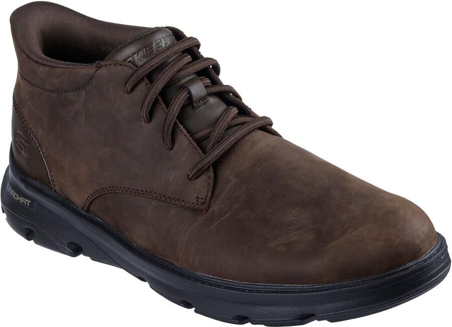 Skechers Arch Fit Garza Ridley Leren Heren Enkellaarzen In Cacaokleur